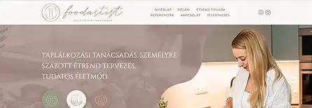 Letisztult, modern elrendezés, szolgáltatás fókusz, gyors betöltés